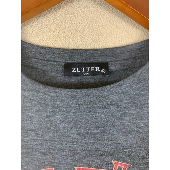 Zutter Woman’s  T-Shirt Size Medium Black Easy Tiger Retro Graphic Animal Feisty - Picture 2 of 4